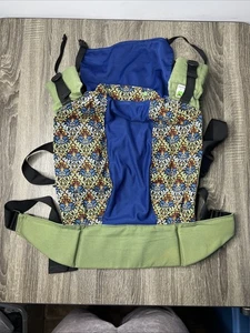 Kinderpack Kinder Carry Colorful Blue Green Standard Canvas Structured Carrier - Picture 1 of 9