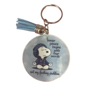 Llavero de resina Snoopy hecho a mano - Imagen 1 de 1
