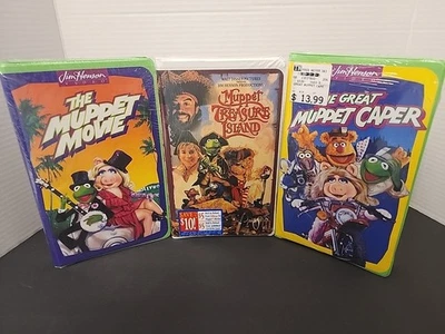 The Muppet Movie/Muppet Treasure Island/The Great Muppet Caper VHS Sealed - Image 1 of 4