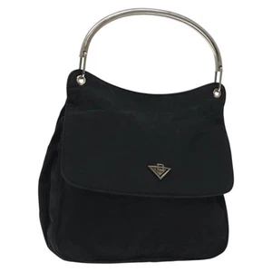 Bolso de Mano BOTTEGA VENETA Nylon Negro Auténtico yk18416 - Imagen 1 de 22
