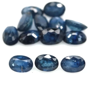 8.52 CT. Heated 13Pcs Blue Sapphire Madagascar Oval - Picture 1 of 4