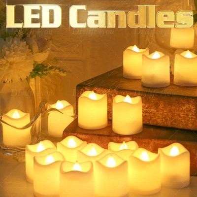 24PCS Flameless LED Tea Lights Votive Candles Lamp Party Decor Battery Operated - Image 1 of 4