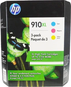 Nuevo Genuino 910XL 3YM86BN 3 Pack. Cartucho cian, magenta y amarillo - Imagen 1 de 1