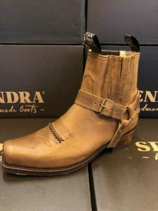 Sendra Boots Style 6445 Brown Leather Western Cowboy Biker Boots - Picture 1 of 1