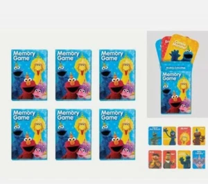 SESAME STREET MEMORY GAME (6) Mini Packs ~Birthday Party Favors Toys - Picture 1 of 1
