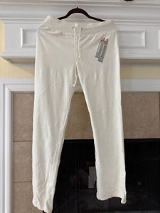 NUEVO Pantalones deportivos de terciopelo Evil para mujer blancos con lápices labiales de diamantes de imitación hechos en EE. UU. - Imagen 1 de 7