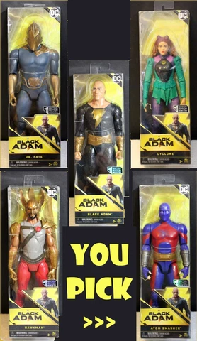 DC Black Adam Atom Smasher Hawkman Cyclone Dr Fate 12" Figures NEW (YOU PICK !) Cover
