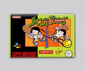 SMASH TENNIS / SNES - IMÁN NEVERA 2"x3" (super nintendo retro - Imagen 1 de 3