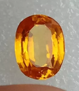 Hermoso zafiro amarillo oscuro natural de Ceilán de 8,90 quilates corte ovalado A+++ piedras preciosas - Imagen 1 de 8