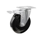 5 Inch Hard Rubber Wheel Swivel Top Plate Caster with Total Lock Brake SCC
