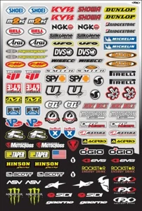 Factory Effex Micro Sponsor Kit Graphics Decal Stickers Sheet Motocross Dirtbike - Picture 1 of 1