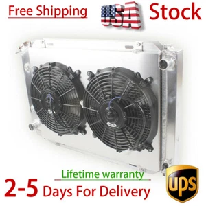 Radiador para Ford Mustang GT/LX 1979-1993 Foxbody 5,0 L V8 cubierta de 3 filas ventilador de 12"" - Imagen 1 de 12