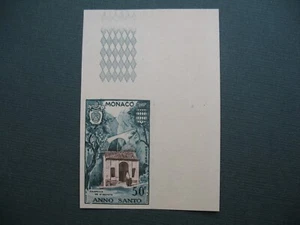 Timbre Monaco   Essai de Couleur Non dentelé Imperf  1951  N° 363 Année Sainte - Picture 1 of 2