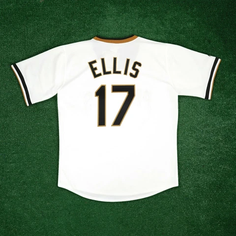 Dock Ellis Pittsburgh Pirates Cooperstown White Home Men's Throwback Jersey Cover