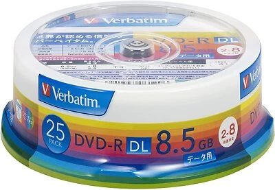 Mitsubishi Chemical Media Verbatim DVD-R DL DHR85HP25V1 - Image 1 of 4