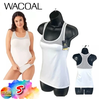 NWT Wacoal Women's S Cooling Racerback Smoothing Camisole Tank Top 815378 White - Image 1 of 4