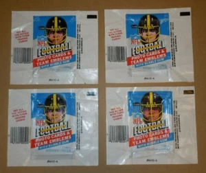 1984 Fleer In Action NFL Football Wax Pack Wrapper - Lot of 4 - Picture 1 of 2