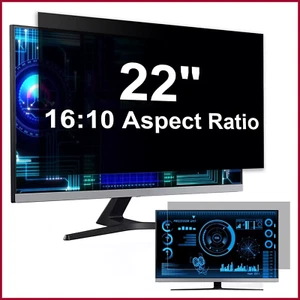 Computer Privacy Screen 2 Pack 22 Inch 16:10 Aspect Ratio Widescreen Removable - Picture 1 of 9
