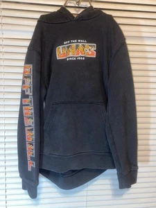 VANS YOUTH PIXEL DIGI FLAMES HOODIE (BLACK) SIZE 6/L - Picture 1 of 8
