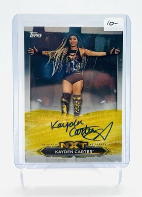 2020 Topps WWE NXT - KAYDEN CARTER NXT Roster Autograph Auto - Image 1 of 2