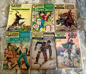 Clásicos ilustrados 1945 6 cómics #22-27 Frankenstein Marco Polo Oliver Twist - Imagen 1 de 7