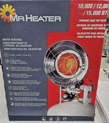Aquecedor de propano portátil Mr Heater F242100 Buddy, novo na caixa! - Imagem 1 de 3