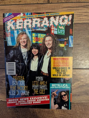 Kerrang! 429 Thunder in Japan, Metallica, Pantera, Bon Jovi, 4 Posters - Image 1 of 4