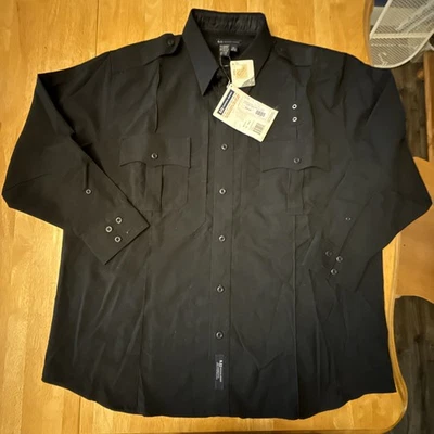 Camisa Uniforme Táctica Clase A 5.11 Manga Larga Para Hombre XL Corta Negra E123 Foto 1 de 4