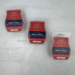 Scentsy Wax Bars Cheery Cherry Lot Of 3 Scents Warmer 3.2 Fl Oz Sold Out New - Picture 1 of 4