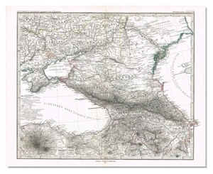 Georgien DAGHESTAN Armenien Russland Original Karte 1872 DATIERT KAUKASUS TBILISI groß - Bild 1 von 15