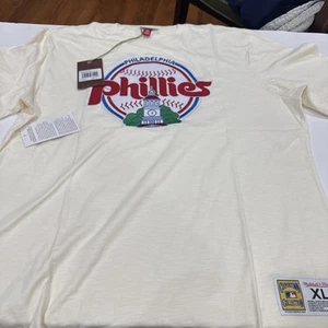 Philadelphia Phillies Coopertown Mitchell Ness T-shirt heritage hall New XL - Picture 1 of 6