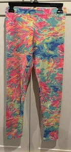 Lilly Pulitzer Maia Leggings in Palm Beach Coral Girls Size XL - Picture 1 of 5