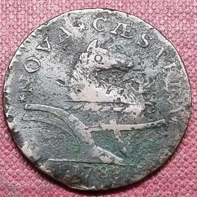 1788 New Jersey Colonial Copper Token Higher Grade XF Details RARE #58664 - Image 1 of 2