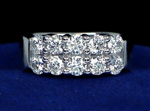 $8,500 Hearts On Fire 18k White Gold 1.50ct Double Row Diamond Signature Ring - Picture 1 of 9