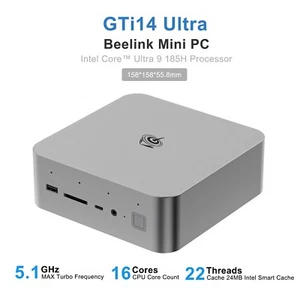 Beelink Mini PC Game GTi14 Intel Core Ultra 9 185H DDR5 32G+1T up to 5.1GHz Gray - Picture 1 of 22