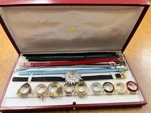 Vintage Schweizer Bucherer Gold Ring Uhr & Wechselbare Damenuhr Set in Box - Bild 1 von 8