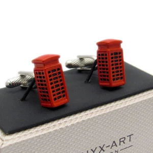 Red London Telephone Box Cufflinks Cuff Links by Onyx-Art New GMC79 - Picture 1 of 2