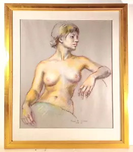 ELENCATO AMERICAN FLORA B GIFFUNI SD PSA FONDATORE ORIGINALE PASTELLO NUDO INCORNICIATO - Foto 1 di 8