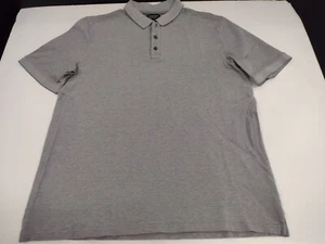 Nordstrom Men's Shop Classics Gray Short Sleeve Polo Shirt Size Large #1738 - Picture 1 of 5