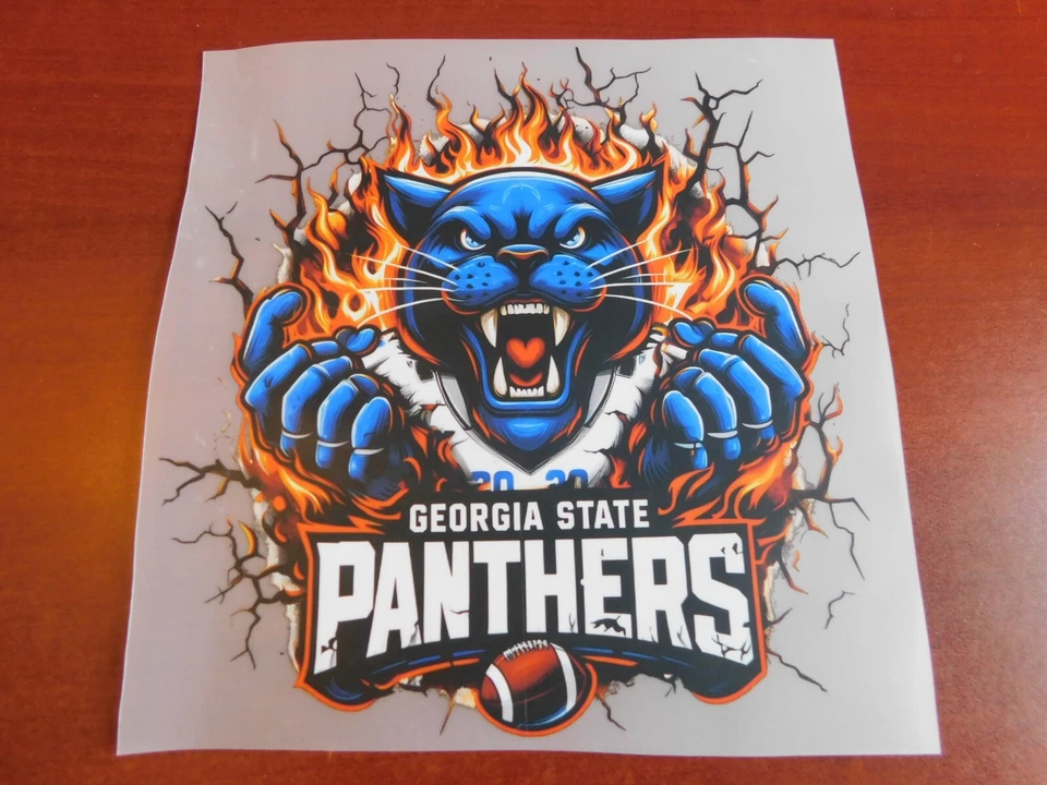 Georgia State Panthers  8" DTF Heat Transfer Iron On FREE Shipping   (2) - Image 1 of 1