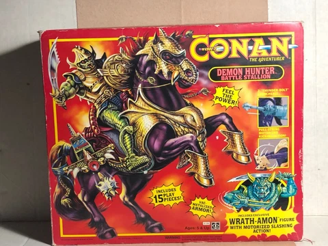 Vintage  Conan the Adventurer **Demon Hunter Battle Stallion** Wrath-Amon  92' Cover