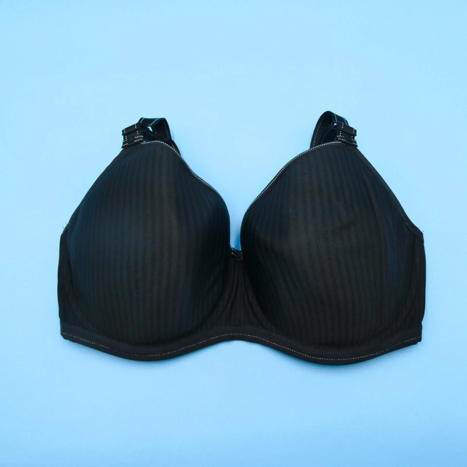 Sujetador Lencería Freya Talla US 32G Negro Rayas Push Up Ídolo Moldeado Balcón Nuevo Foto 1 de 4