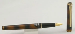 Pluma Estilográfica Pilot Duet Marrón/Negro y Dorado - Plumín Fino - Años 80 Nueva-Antigua-Stock - Imagen 1 de 6