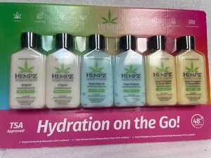 Hempz Hydration On The Go Lotion 2.25 fl oz Each 48 Hr Hydration 6 Pack NEW - Picture 1 of 1