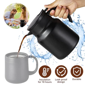 1000ml Isolierkanne Edelstahl Thermoskanne mit Quick Tip Verschluss Kaffeekanne - Bild 1 von 18
