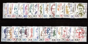 BRD, Freimarken Dauerserie gestempelt 1986 - 2003 Frauen Deutscher Geschichte. - Imagen 1 de 1