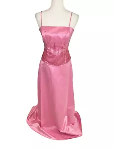 Fanny USA Vintage Y2K formelles Ballkleid Kleid rosa Perlen Korsett 2 Stück Small - Bild 1 von 18