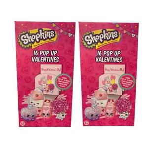 Shopkins Valentine's Day Card Pop Up Valentine's Day Card 32 Pieces total - Picture 1 of 7