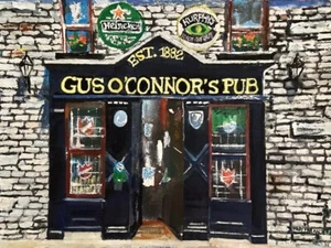 Gus O'Connor's Pub an Irish Pub Bar in Dublin Painting 8 x 10" Reprint - Picture 1 of 1
