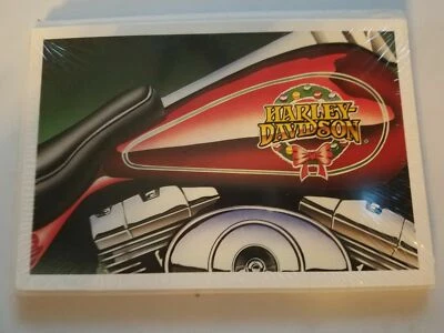 HARLEY DAVIDSON CHRISTMAS CARDS #X474 HARLEY DAVIDSON ON GAS TANKS (10) - Image 1 of 3